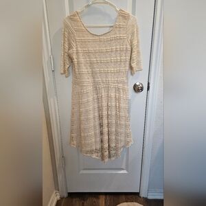 Womens Lace Dress in Cream